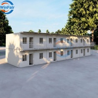Maison préfabriquée de luxe à double étage WinFair République Dominicaine avec plateforme pour camp de travailleurs / camp de travail