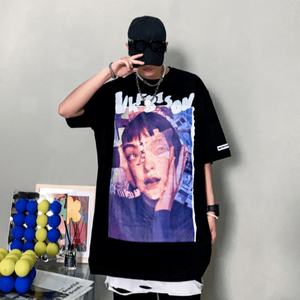 Camiseta Personalizada de Verano para Hombre, de Lujo, 100% Algodón, Talla Grande, Cuello Redondo, Informal, Impresión DTG, Estilo Oscuro, Camiseta Artística - Product Image 3