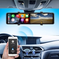 DVR de voiture Carplay sans fil avec 4K FHD et caméra de tableau de bord avant et arrière 1080P WiFi écran tactile vision nocturne pour les voitures
