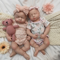 Poupées Reborn LouLou à Bouche Ouverte Réalistes, Corps Souple en Silicone, Bébé Peint à la Main, Peut Tenir une Sucette pour un Confort Émotionnel