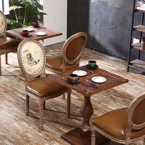 अमेरिकी ठोस लकड़ी भोजन कुर्सी घर रेट्रो कैजुअल यूरोपीय आर्मरेस्ट और बैकरेस्ट कुर्सी के साथ रचनात्मक उम्र - Product Image 1