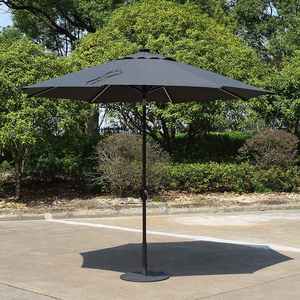 <span class=keywords><strong>Parasol</strong></span> de jardin moderne en aluminium 100% avec manivelle manuelle, inclinaison automatique, pliable, protection UV, parasols de patio, 3 m, mât central - Product Image 1