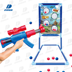 ปืนของเล่นลมยิงลูกบอลโฟม พร้อมเป้ายิงแบบตั้ง  ประกอบด้วยปืน 2 กระบอก และลูกบอลโฟม 24 ลูก - Product Image 1