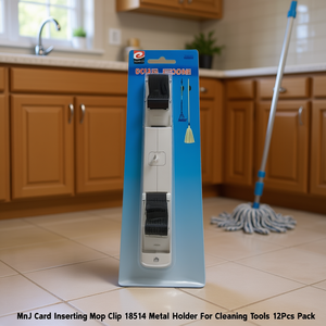 Mnj Card Inserting <b>Mop</b> Clip 18514 Metal Holder For Cleaning Tools 12Pcs Pack - Product Image 3