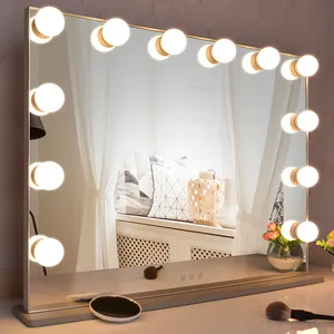 Miroir de table de maquillage courtoisie hollywood, avec 12 ampoules et 3 tons, lumière à intensité réglable, livraison gratuite,