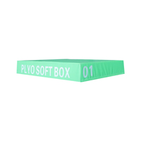 QTMAT Ensemble de boîte de saut d'entraînement de gymnastique empilable à quatre niveaux Boîtes plyométriques souples sûres avec fonction sit-ups