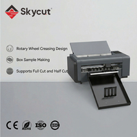 Plotter de corte de etiquetas de doble cabezal Skycut A3MAX4 PRO con herramienta de hendido con ruedas de alta presión de 2000g para corte de muestras de cajas