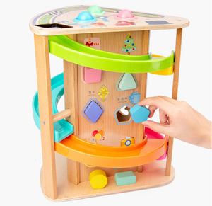 Vélo toboggan pour enfants jouet bébé puzzle piste coulissante en <span class=keywords><strong>bois</strong></span> éducation précoce frapper balle jeu assorti <span class=keywords><strong>scooter</strong></span> multifonctionnel - Product Image 4