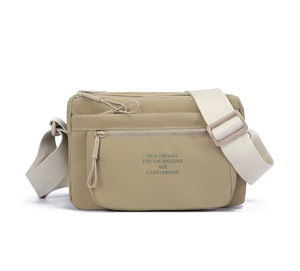 Nylon Crossbody Shoulder Bag Multi Zipper Pockets Water-Repellent Adjustable <b>Strap</b> Lightweight Large Capacity Fashion - Product Image 4