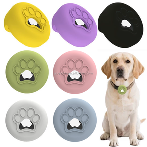 Étui de protection lumineux anti-perte pour collier d'animal de compagnie avec support AirTag en silicone à 14 couleurs motif patte, pour chien et chat, avec suivi GPS - Product Image 1