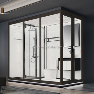 Cabine de <span class=keywords><strong>douche</strong></span> modulaire préfabriquée de luxe avec toilettes, <span class=keywords><strong>porte</strong></span> coulissante en verre, prix abordable, pour salle de bain intérieure – Chine - Product Image 1