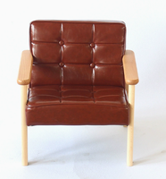 Fauteuil moderne en bois massif, écologique, avec rembourrage en éponge carrée, confortable, pour salon, canapé pour bébé