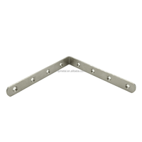 Supports en L à angle droit robustes en acier inoxydable brossé Support mural d'angle pour tables et commodes en bois Comprend des vis