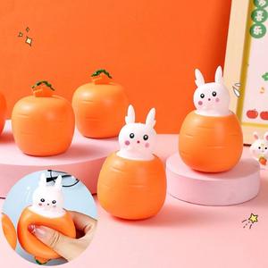 Wholesale 1PC Rabbit Carrots Decompression Toy Thermoplastic Rubber <b>Squeeze</b> <b>Ball</b> Bunny Toys Easter Party Decor DIY - Product Image 2