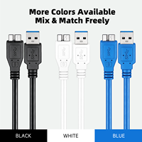 Kabel USB 3.0 Micro WISTAR, Kabel Hard Drive Kecepatan Tinggi USB 3.0 a ke Micro B, Kompatibel dengan Seagate WD Toshiba