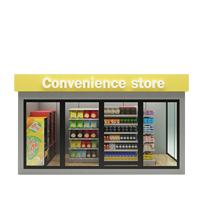 Conteneur de magasin de proximité en EPS à montage rapide, emballage plat de 20 pieds