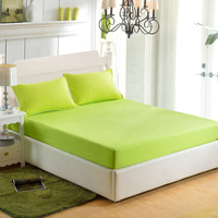 Draps de matelas ajustés de couleur unie prix d'usine bon marché avec drap de lit élastique solide 4 en 1