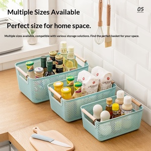 Multifunctional Hollow Stackable <strong>Storage</strong> <strong>Basket</strong> Minimalist Design for Bathroom Desktop Kitchen Fruit Vegetable <strong>Storage</strong> - Product Image 6