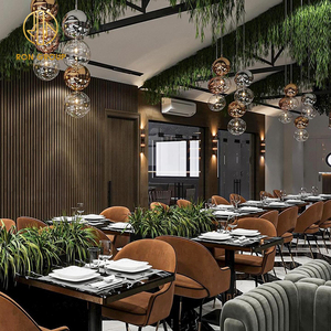 Muebles comerciales de hotel duraderos de diseño de lujo, cabina de terciopelo gris, sofá, asientos, mesa de restaurante de mármol, juegos de sillas para café - Product Image 4