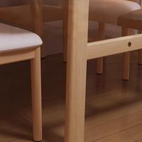 Table à manger moderne en bois sur pied carré, 4 places, écologique et durable pour la salle à manger