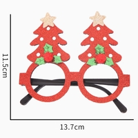 Lunettes de Noël scintillantes de qualité, style oreilles de lapin rouges, accessoire de cosplay de vacances, ornement de dessin animé pour costume de Noël