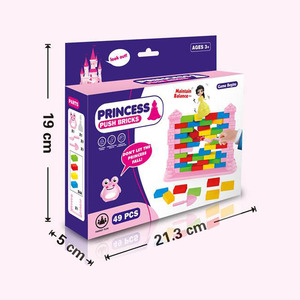 49pcs đầy màu sắc đẩy gạch cân bằng trò chơi 2 người chơi tương tác đồ chơi vui DIY đẩy tường công chúa trẻ em giáo dục Hội Đồng Quản trị trò chơi - Product Image 4
