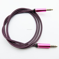 Car 1m 3ft ps4 Cable pioneer Audio Aux to 3 Pin 3.5mm Aux Audio Cable Auxiliar with Microphone Retail Box