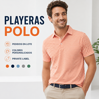 Polo pour homme en gros, à rayures fines, multicolore, à manches courtes, personnalisable avec logo privé, haut décontracté