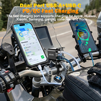 Nouveauté Chargeur USB pour moto en alliage d'aluminium, type C PD, QC3.0, charge rapide, 12-24V, double port, protection de sécurité numérique