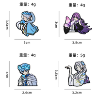 4 Neue Designs Hochwertige Frieren Fern Himmel Cartoon Metall-Anstecknadeln Rucksack-Dekoration
