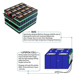 Li-Ion Custom 12V 12.8V 24V 36V 48V 72V 50ah 100ah 200ah Oplaadbare Zonne-Lithium Ion Batterijen Lifepo4 Batterij
