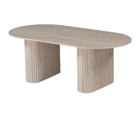 Table à manger ovale moderne nordique, entièrement en MDF, meuble stable pour cuisine, restaurant, café minimaliste, réception durable