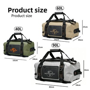 Nuova Borsa Portatile per Sella e Posteriore in PVC Impermeabile 40L/60L, Bagaglio per Sedile Posteriore per Conservazione Casco, Campeggio all'Aperto - Product Image 2