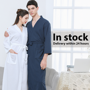 <span class=keywords><strong>Accappatoio</strong></span> Unisex con Logo personalizzato Waffle e <span class=keywords><strong>accappatoio</strong></span> da <span class=keywords><strong>uomo</strong></span> bianco personalizzato - Product Image 6