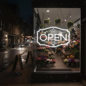LED Open Neon <b>Sign</b> Indoor Dimmable USB Powered Shop Window <b>Sign</b> Decorative Ambient Light Indicator Light Customizable 5V 12V - Product Image 5