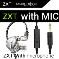 QKZ ZXT İzleme Sınıfı 3.5mm Kulaklıklar Kablolu Mikrofonlu Kulaklık Müzik Bas Gürültü Önleyici Açık Hava Sporları Oyun
