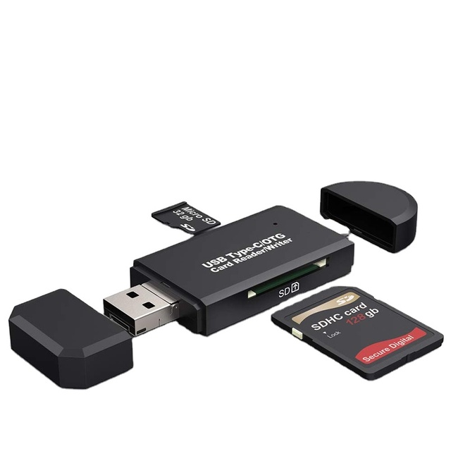 3 in 1 2 in 1 Multifunction TYPE C USB3.0 2.0 Micro Card Reader HUB 480Mbps High Speed Mirco TF SD Memory Card Reader