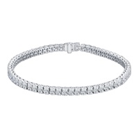 Bracelet tennis en or massif 9k 14k avec diamants ovales de laboratoire certifiés IGI, qualité DEF VVS, entièrement serti de diamants, bijoux de luxe pour femmes