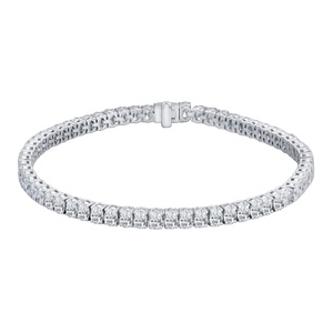 IGI Certified Oval Cut Lab Grown Diamond Tennis Bracelet 9k 14k Solid Gold DEF VVS Full Diamond Link Luxury Jewelry for Women - Product Image 1