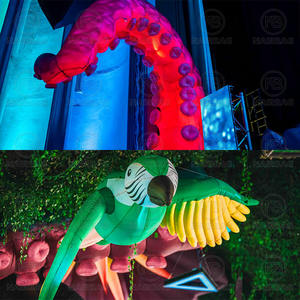 Décorations gonflables suspendues Installations d'art Led Light Air Blow Up Model Prop pour les festivals, les événements, les galeries - Product Image 5