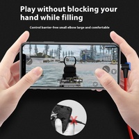 Kabel Data Magnetik Sudut Kanan 3A Pengisian Cepat 5A Android Micro USB Selubung TPE Kabel Transfer Satu-ke-Tiga untuk Komputer & Kamera