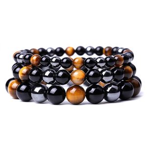 Perles Rondes en Pierre Vintage Unisexe 6/8/10mm en Gros – Mélange Œil de Tigre, Obsidienne, Hématite – Polies – Authentiques pour la Fabrication de Bijoux et l'Artisanat - Product Image 5