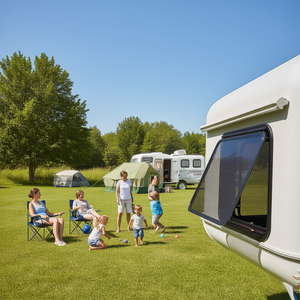 Finestra di Emergenza a Sgancio Rapido per Camper D0100X37928 30x22 Pollici con Zanzariera, Finestra di Uscita Nera in Alluminio per Camper - Product Image 2