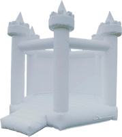 Château gonflable blanc pour enfants, piscine à balles, location d'équipement pour fête, maison de jeu, structure gonflable