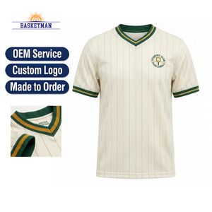 Camiseta de Pickleball Vintage al por Mayor, Personalizada por Sublimación, Color Crema Verde Bosque, Estilo Club Campestre, Equipación Profesional para Equipos - Product Image 1