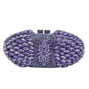 Bolso de Mano de Lujo para Mujer con Pedrería, Elegante Bolso de Noche con Cristales, Bolso Floral para Banquete, Baile, Fiesta - Product Image 2