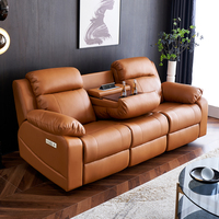 Canapé inclinable électrique personnalisable, moderne, 3 places, en cuir synthétique, meubles de salon avec USB, canapé inclinable électrique de loisirs