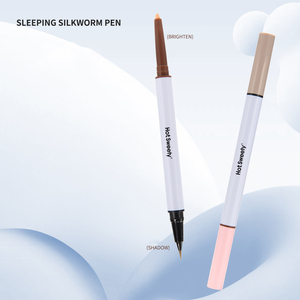 Borse per <span class=keywords><strong>occhi</strong></span> 2 in 1 a testa doppia con ombra liquida opaca evidenziatore per viso cremoso e trucco <span class=keywords><strong>contorno</strong></span> Logo personalizzato penna per evidenziatore - Product Image 4