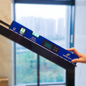 Mıknatıslar ile profesyonel dayanıklı 400mm alüminyum çok fonksiyonlu dijital su terazisi - Product Image 5