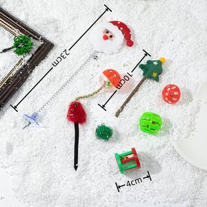 Nouveau jeu de jouets interactif pour chat de Noël Teaser Stick pour soulager l'ennui Pet Chew Toys - Product Image 5